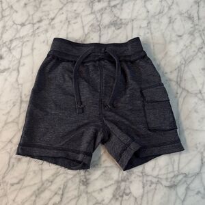 NWT Mish Kids Heathered Cargo Shorts - Distressed Navy Sz 24 Mo